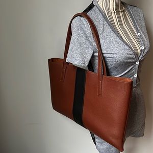 Vince Camuto Brown and Black Tote Bag